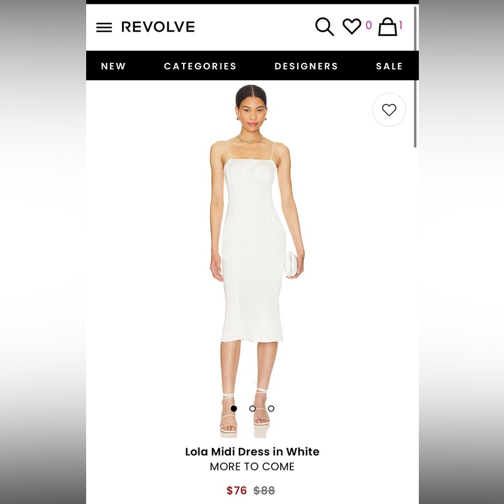 Medium More to come Lola midi dress from revolve in white. NWT